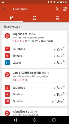 Trafi android App screenshot 2