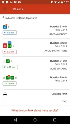 Trafi android App screenshot 4